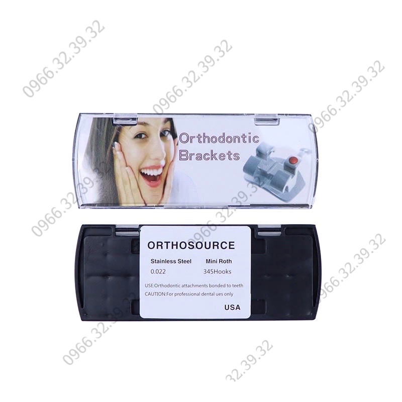 Mắc cài kim loại Cô gái Orthodontic hàng chĩnh hàng mặt sau khắc lazer số thứ tự