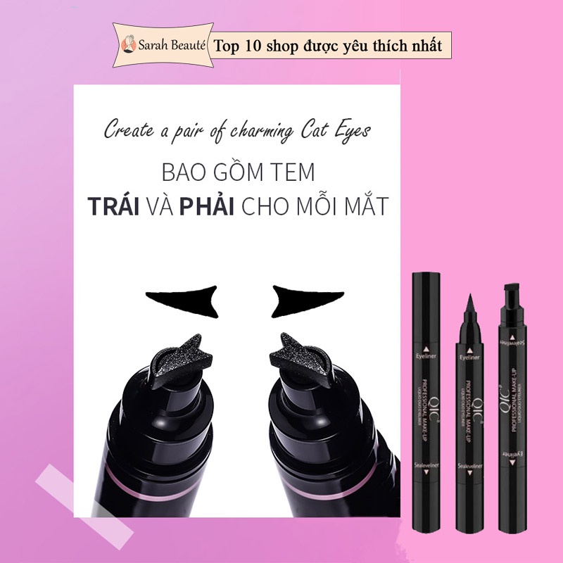 Bút kẻ mắt nước 2 Đầu bền màu, chống nước Chính Hãng Sarah Beaute