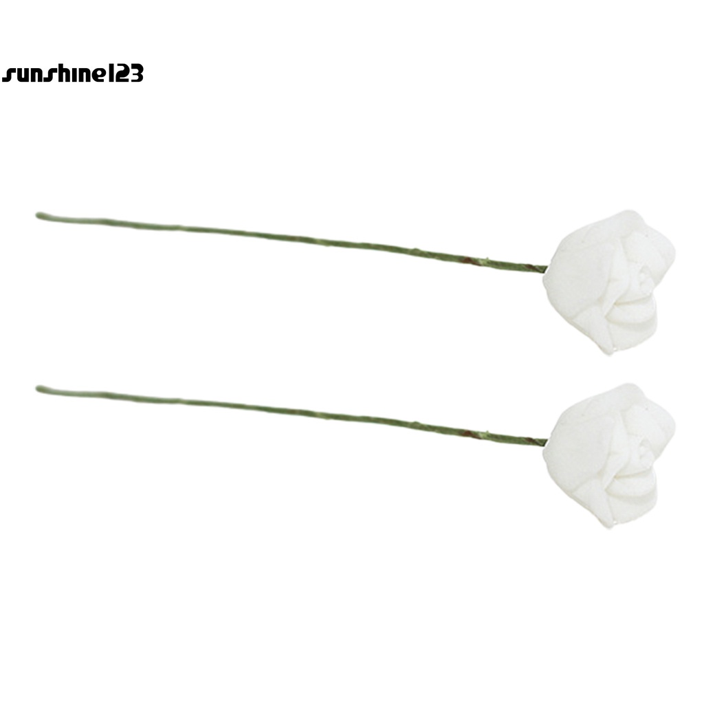 Set 123 hoa hồng giả mini trang trí nhà búp bê