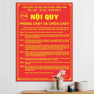 Bảng Nội Quy PCCC bằng nhựa Mica kích thước 30x40cm