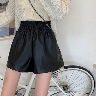 Quần short da cạp chun