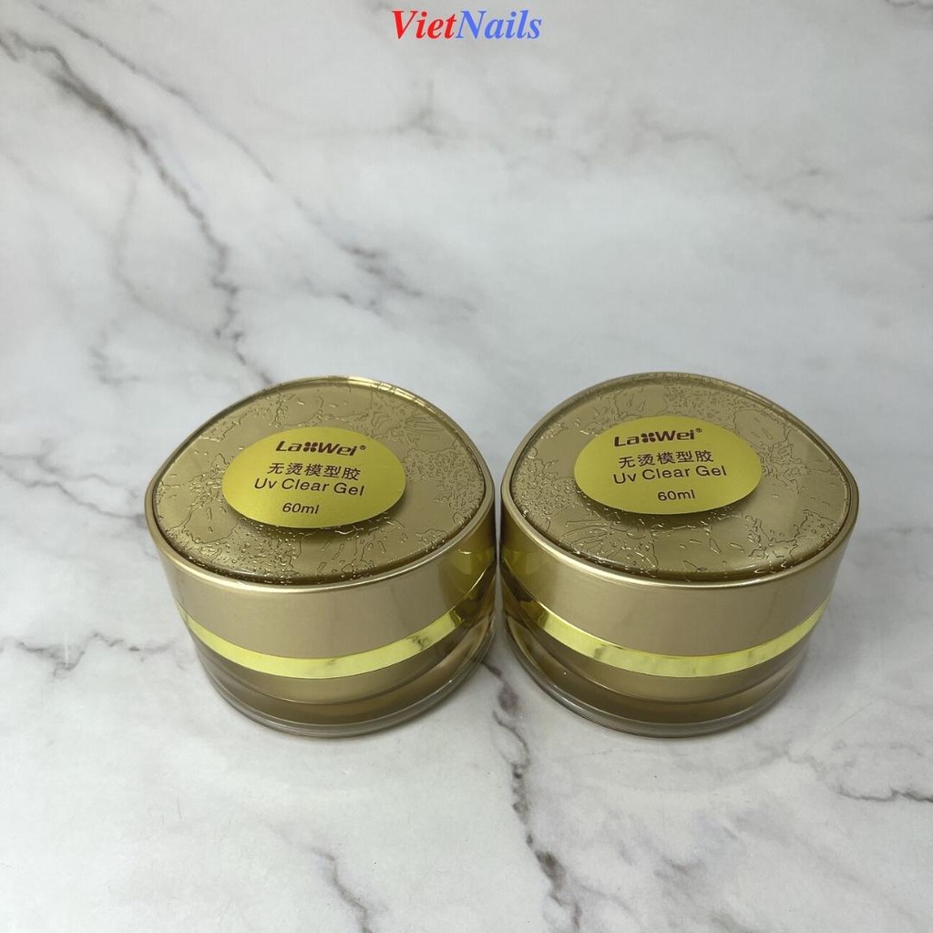 Gel Đắp Móng Lawei Gel Lạnh Đắp Móng Không Chảy, Đậm Đặc Vào Phom Nhanh Hũ 60ml