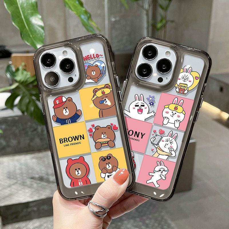 Ốp Điện Thoại TPU Mềm Trong Suốt Chống Sốc In Hình Gấu Nâu Cho IPhone 11 14 Pro Max 13 12 Pro XS Max X XR 7 8 6 6S Plus