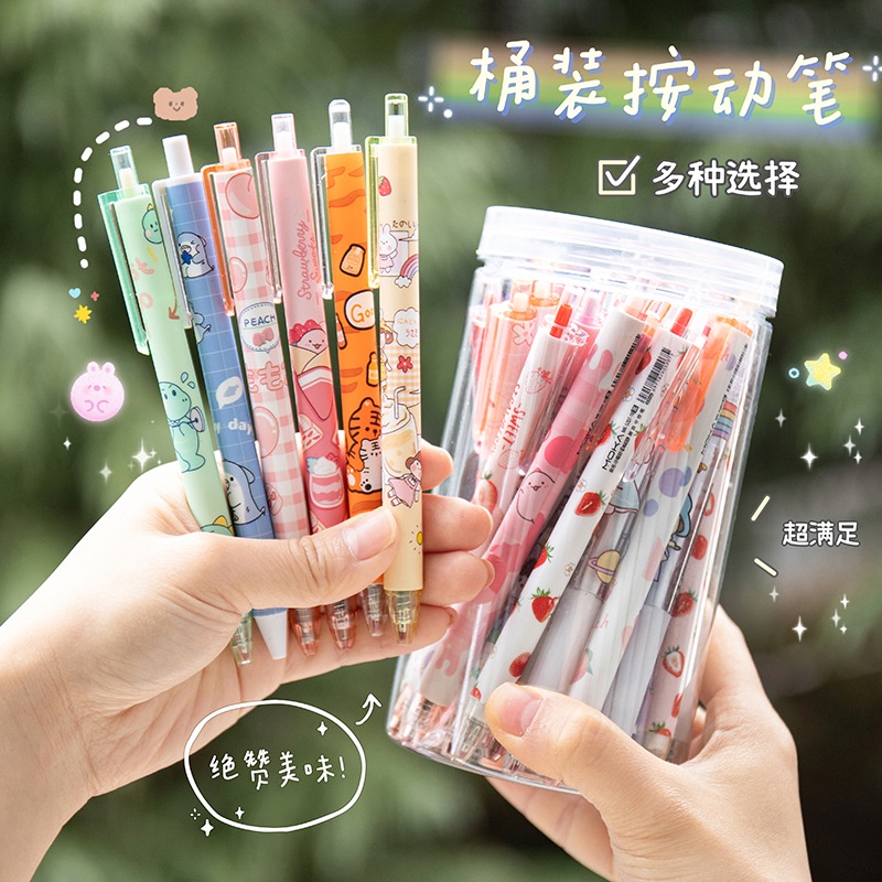 Set 30 Bút Bi Ngòi 0.5 In Họa Tiết Hoạt Hình Dễ Thương