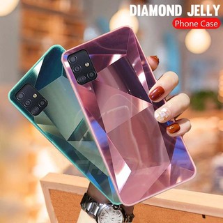Ốp điện thoại mỏng hình kim cương 3D sang trọng cho Samsung Galaxy A52 A72 A52S A51 A71 A31 A50S A30S A50