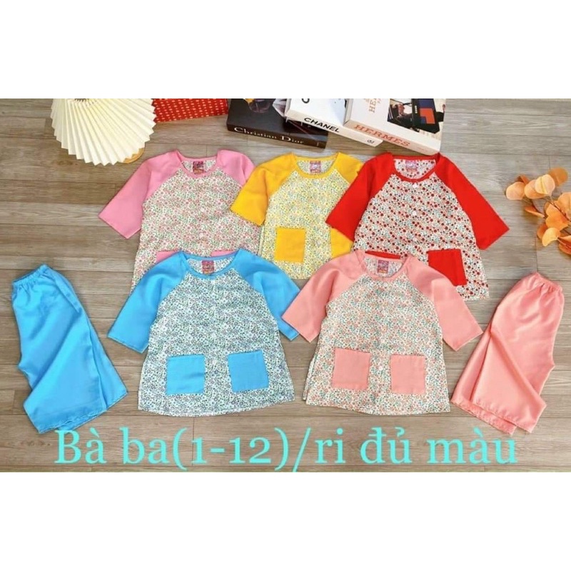 Bộ lụa bà ba bé gái