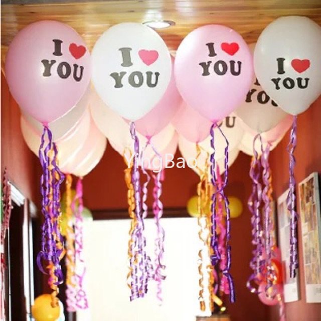 10 Bong Bóng 12 inch Hình Trái Tim Màu Trắng / Đỏ / Hồng Dùng Trang Trí Tiệc Cưới, Sinh Nhật