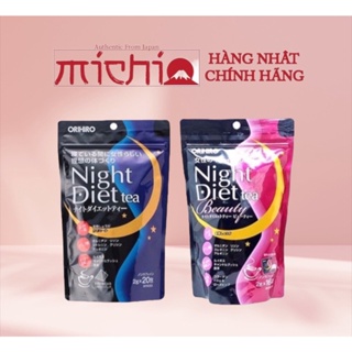 Trà giảm cân ban đêm Night Diet tea Orihiro Nhật Bản 20 gói, 24g