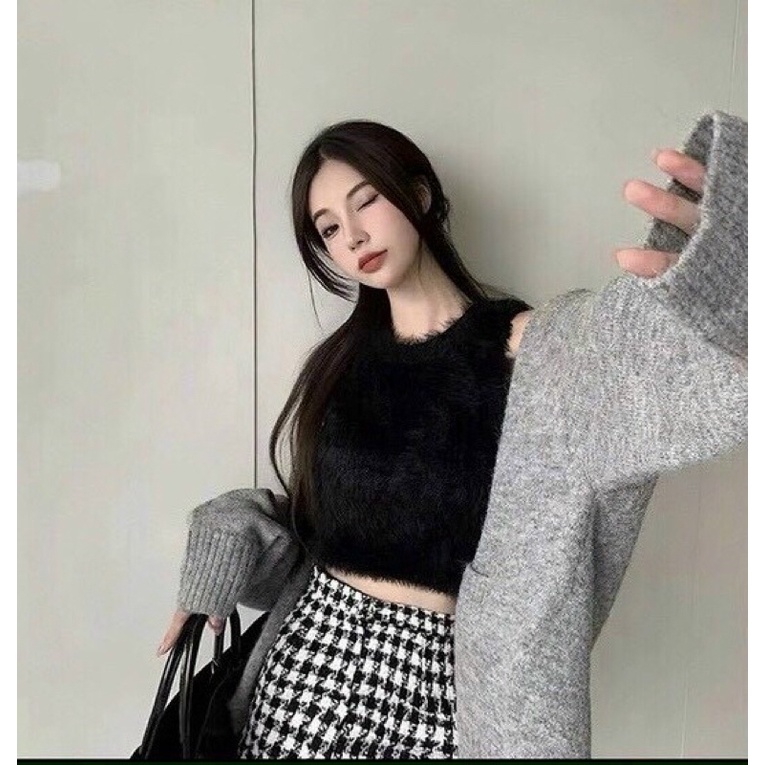 ÁO CRT DỆT KIM LÔNG THỎ SÁT NÁCH