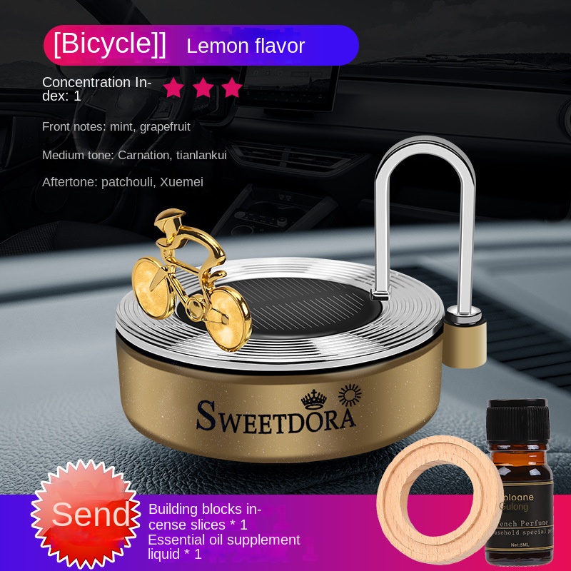 Máy Khuếch Tán Tinh Dầu Xoay Năng Lượng Mặt Trời Trang Trí Nội Thất Xe Hơi