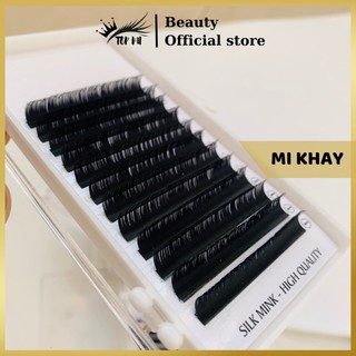 Mi khay độ cong c cc d độ dày 0.07 0.1 chất mi silk hàn mềm mại dễ bắt keo khay 12 line