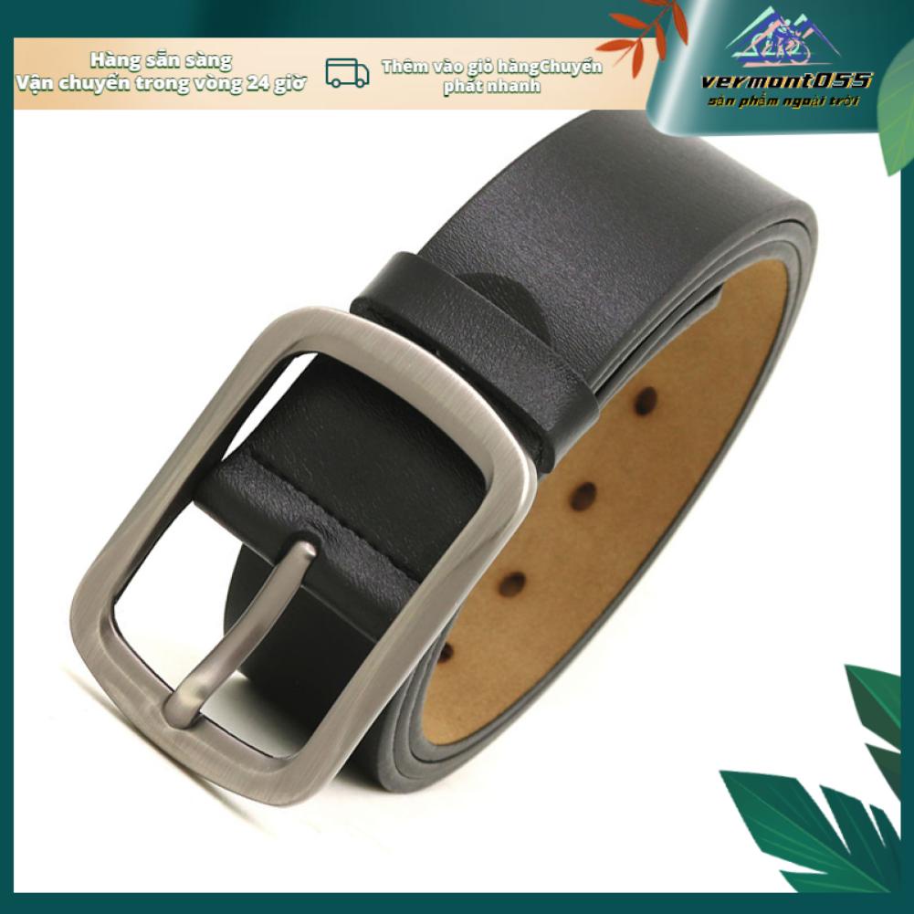Vermont055 Thắt Lưng Nam Da Thật Chính Hãng Khóa Hợp Kim Đơn Giản Cổ Điển Phù Với Đồng Phục