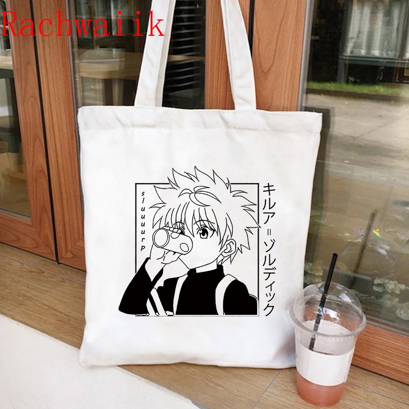 Túi Vải Canvas Đeo Vai In Hình Anime Hunter X Hunter Phong Cách Harajuku Nhật Bản Thời Trang Cho Nữ