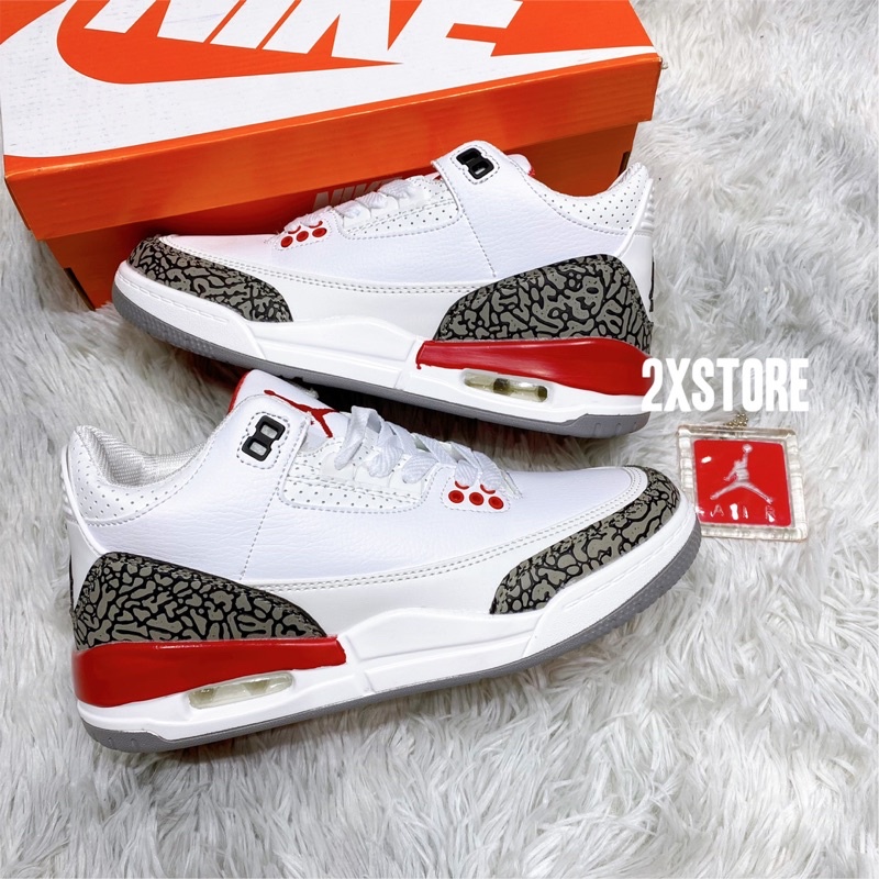 Giầy nam JD3 màu trắng đỏ cao cấp Fullbox