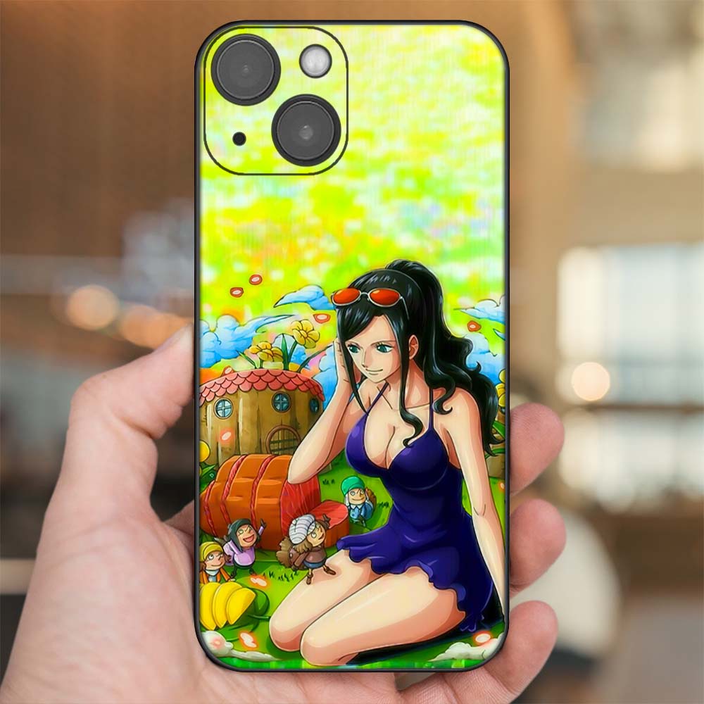 Ốp lưng iPhone 14 dẻo đen cạnh vuông in hình Nico Robin One Piece Đảo Hải Tặc