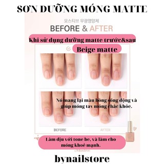 [Mostive] Sơn dưỡng cứng móng haft matte cao cấp Hàn Quốc (1pcs)