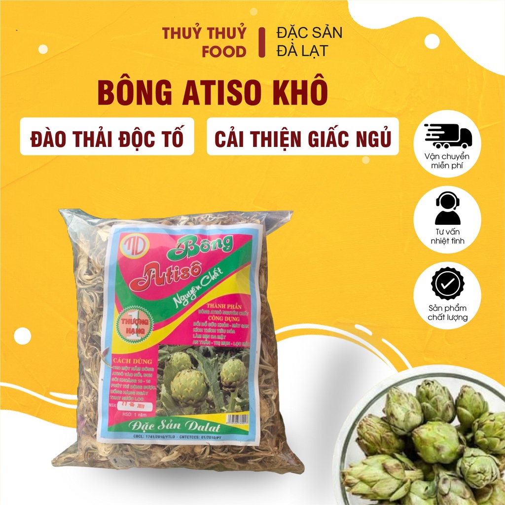 Bông atiso khô Đà Lạt 500g thanh nhiệt, mát gan cải thiện hệ tiêu hóa - Thủy Thủy Food