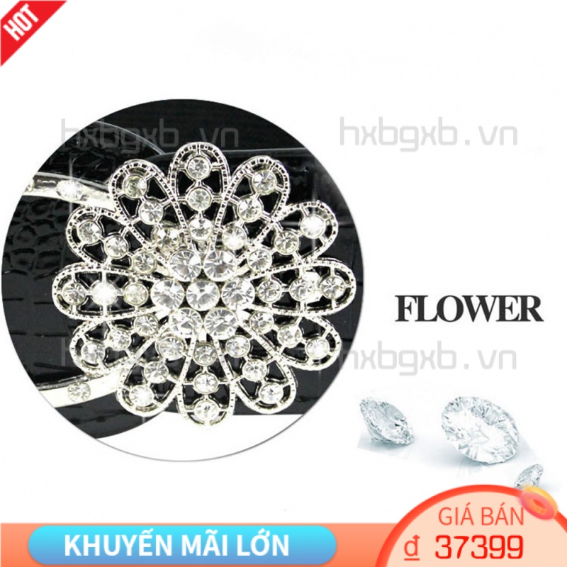 Thắt lưng bản to có độ đàn hồi đính đá hoa sang trọng phụ kiện làm đẹp