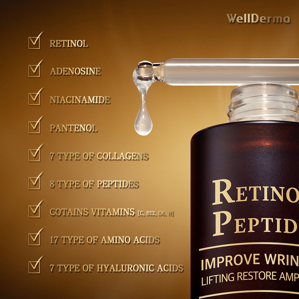 Serum Retinol Peptide Nâng Cơ Mặt Wellderma