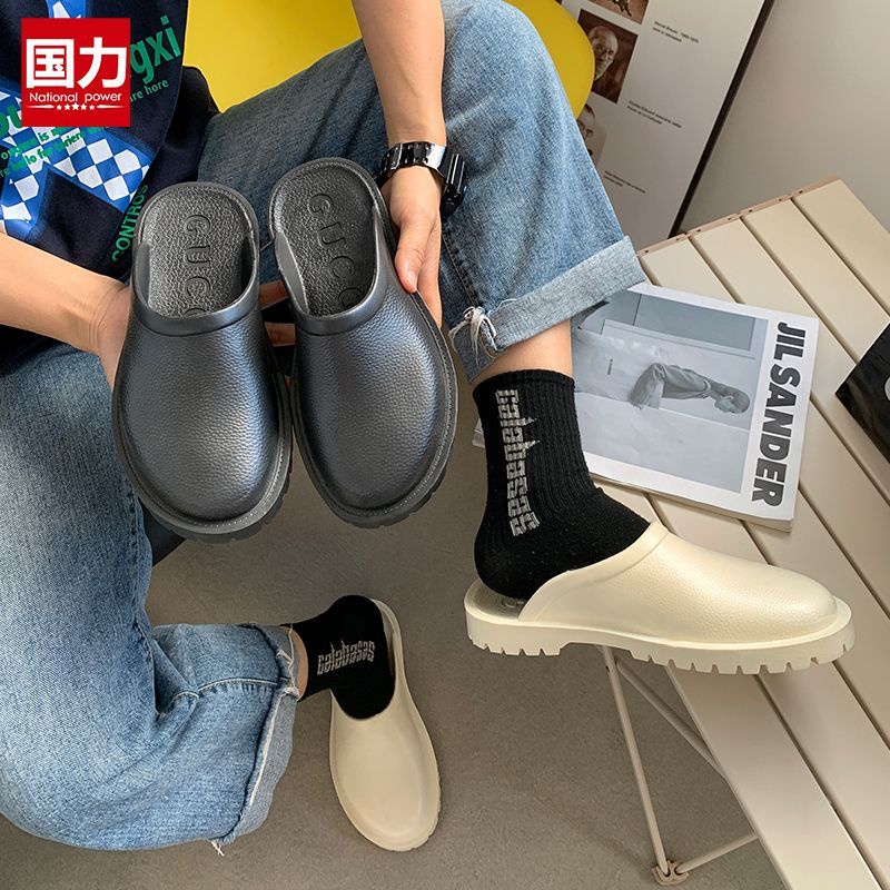 Giày Lười Cao Su Chống Trượt Chống Thấm Nước Thời Trang Dành Cho Nam Và Nữ