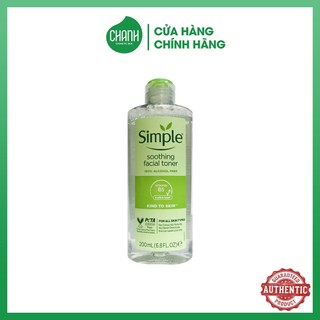 Nước hoa hồng Simple Kind to Skin Soothing Facial Toner 200ml
