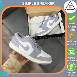 Giày Nike Jordan 1 Low Vintage Grey 🔴CHÍNH HÃNG🔴 Nike Air Jordan 1 Màu Xám [553558-053] - Simple Sneaker