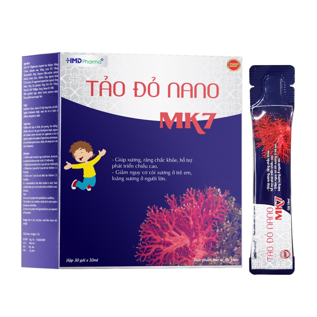 Siro canxi Tảo Đỏ NANO MK7 - Bổ sung canxi, tăng cường tiêu hóa
