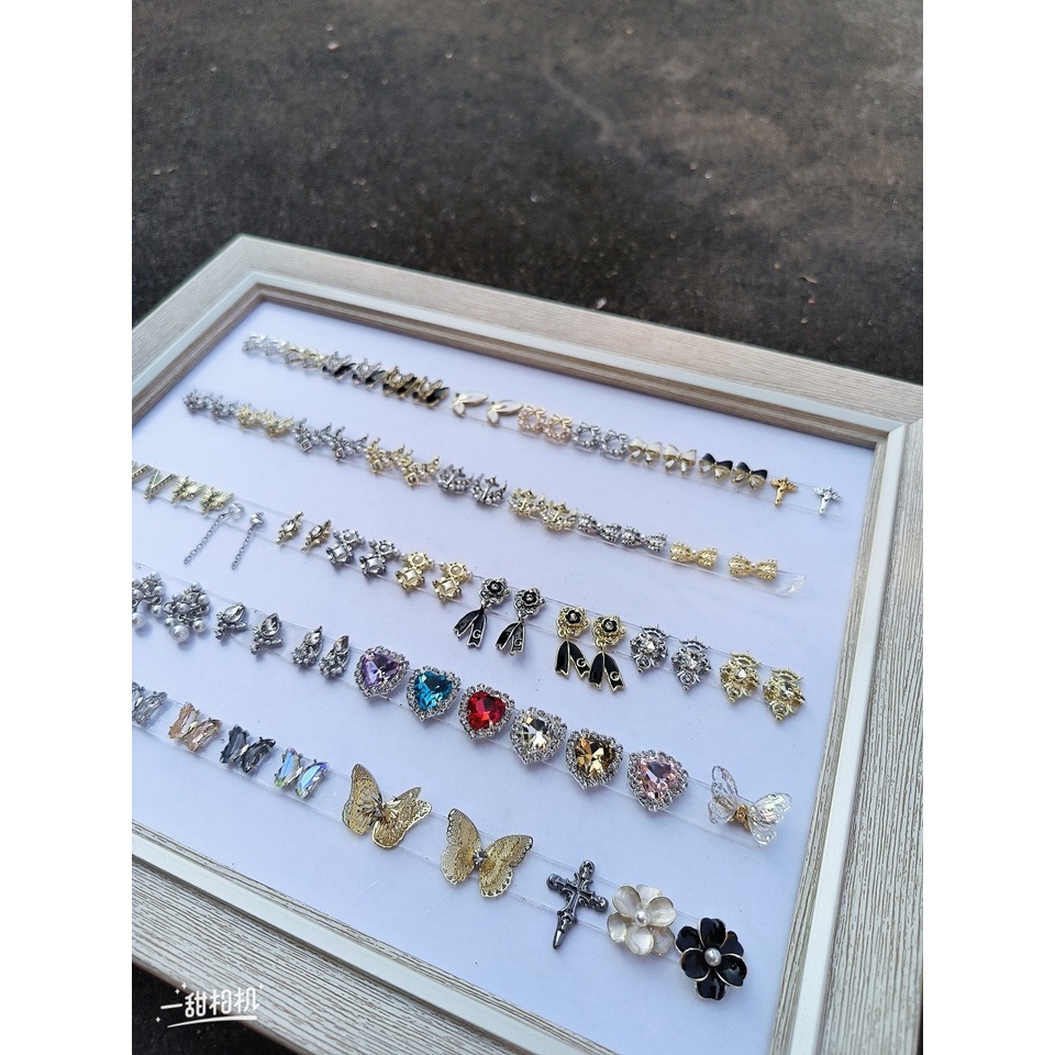 Charm nail 50 mẫu hợp kim  gắn trang trí móng tay chọn lẻ