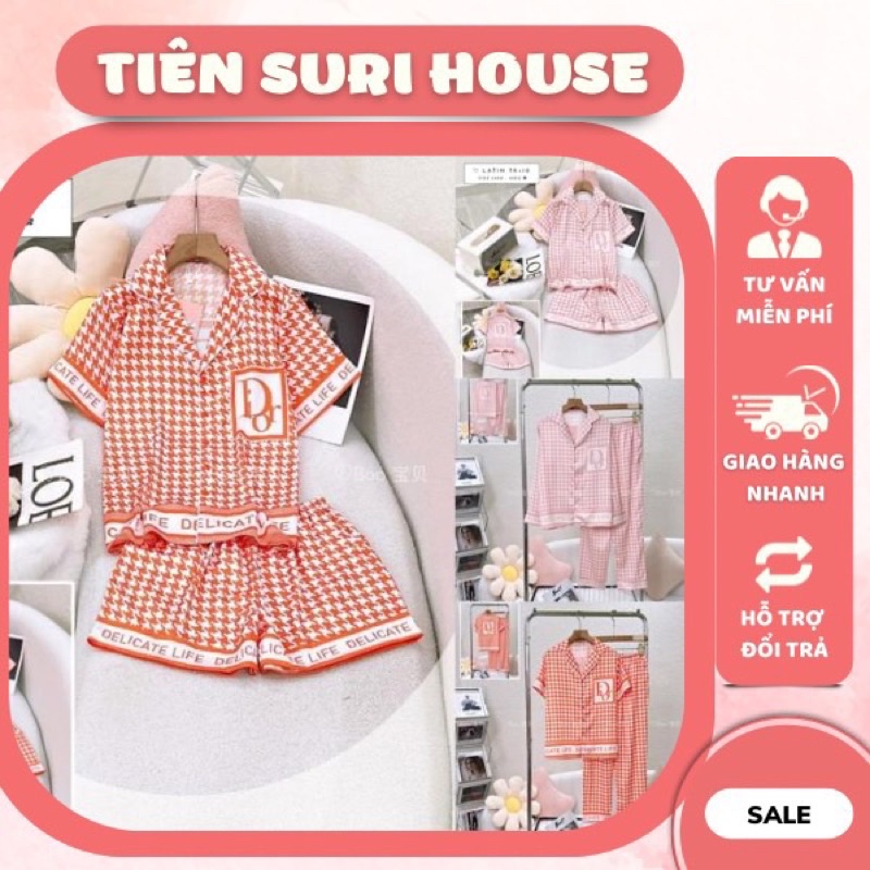 Đồ Bộ Pyjama Lụa Latin Thiết Kế Cao Cấp 2 Size - Tiên Suri House