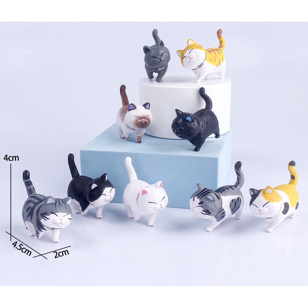 Full Bộ Mô Hình Mèo Nhảy Múa, Mèo Đi Bộ Cực Xinh Xắn