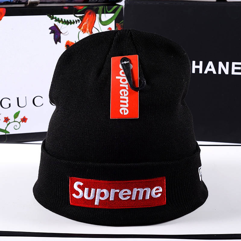 Fashion Brand Sup Knitted Hat Autumn and Winter Men's and Women's Hip Hop Embroidered Wool Hat Outdoor Keep Warm Sports Beanie Hat New Hat 6m2W