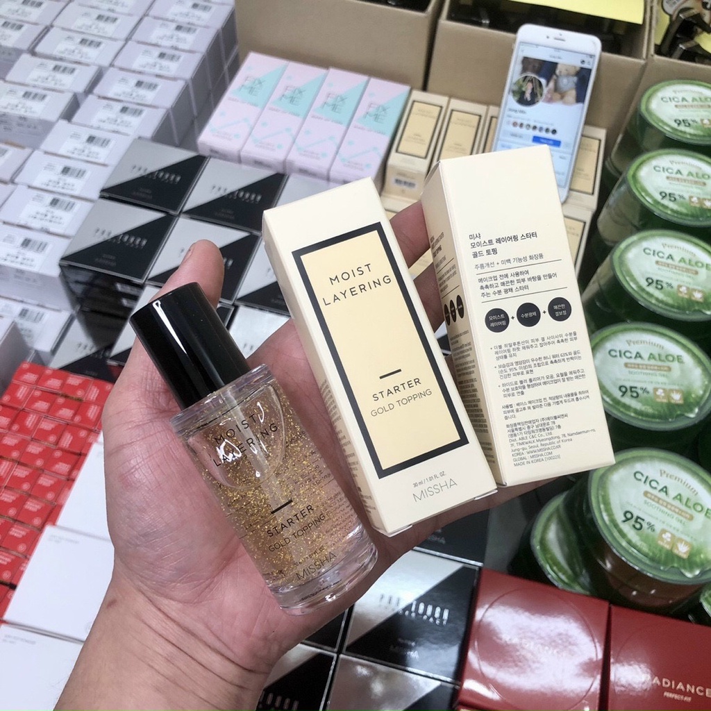 (BILL KOREA) Kem Lót Cấp Ẩm MISSHA Moist Layering Starter Gold Topping 30ml