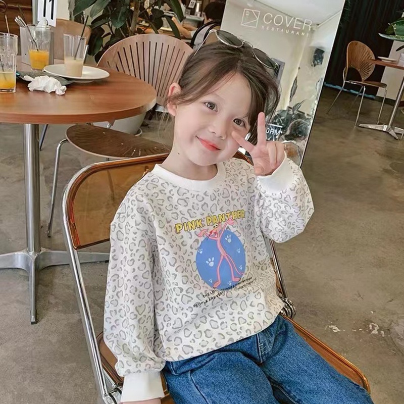 Áo Thun Sweater In Họa Tiết Hoạt Hình Dễ Thương Cho Bé Gái Từ 1-9 Tuổi