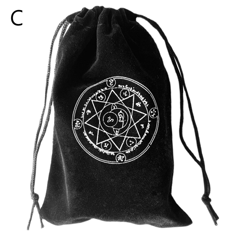 Túi Dây Rút Chất Liệu Nhung Họa Tiết Rồng Đựng Thẻ Bài Trò Chơi Phù Thủy