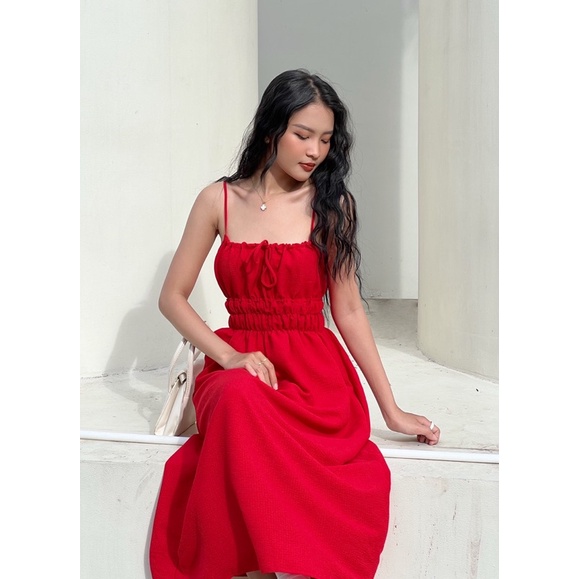 SAP-Đầm nhún cột nơ Donna