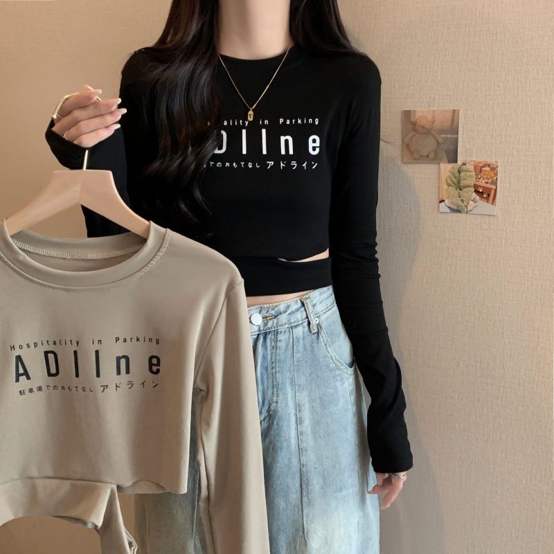 Áo croptop SUXI tay dài dáng ôm phong cách quyến rũ thời trang cho nữ