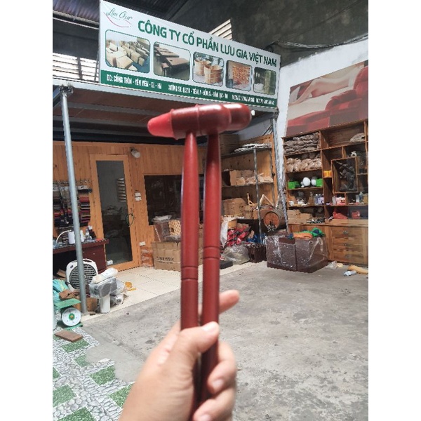 Búa gỗ chuyên dùng trong mat-xa chân / Búa gỗ có đầu silicon/ Búa đấm massage cho cơ thể