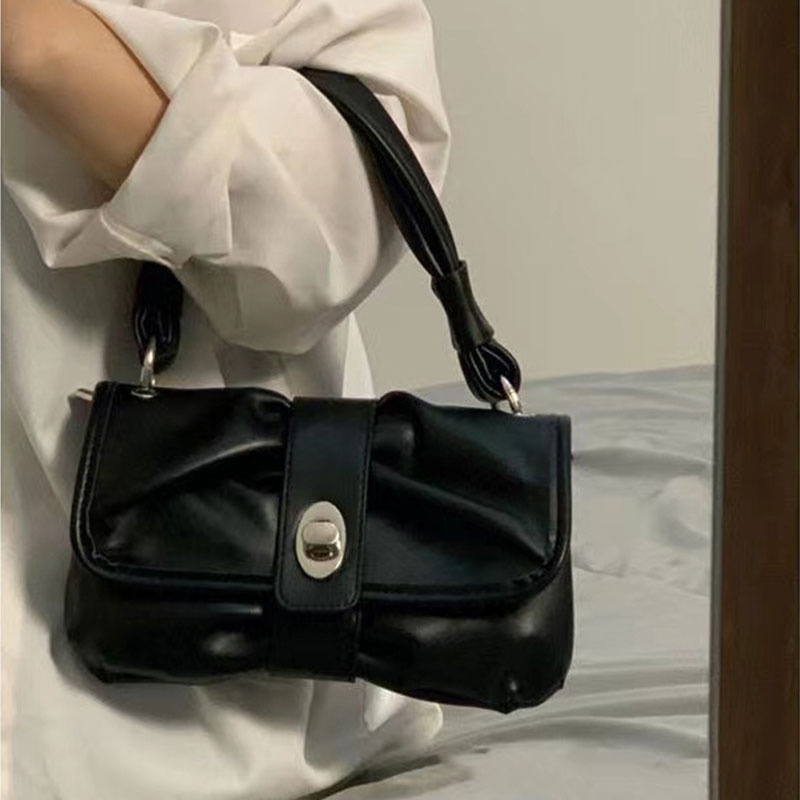 Mischa Túi Đeo Chéo Vai Bằng Da PU Màu Trơn Thời Trang Hàn Quốc Chất Lượng Cao