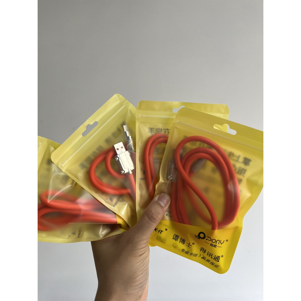 Cáp Sạc Nhanh 120W sạc siêu nhanh silicon siêu bền hợp kim nhôm QC 3.0 USB To C dây