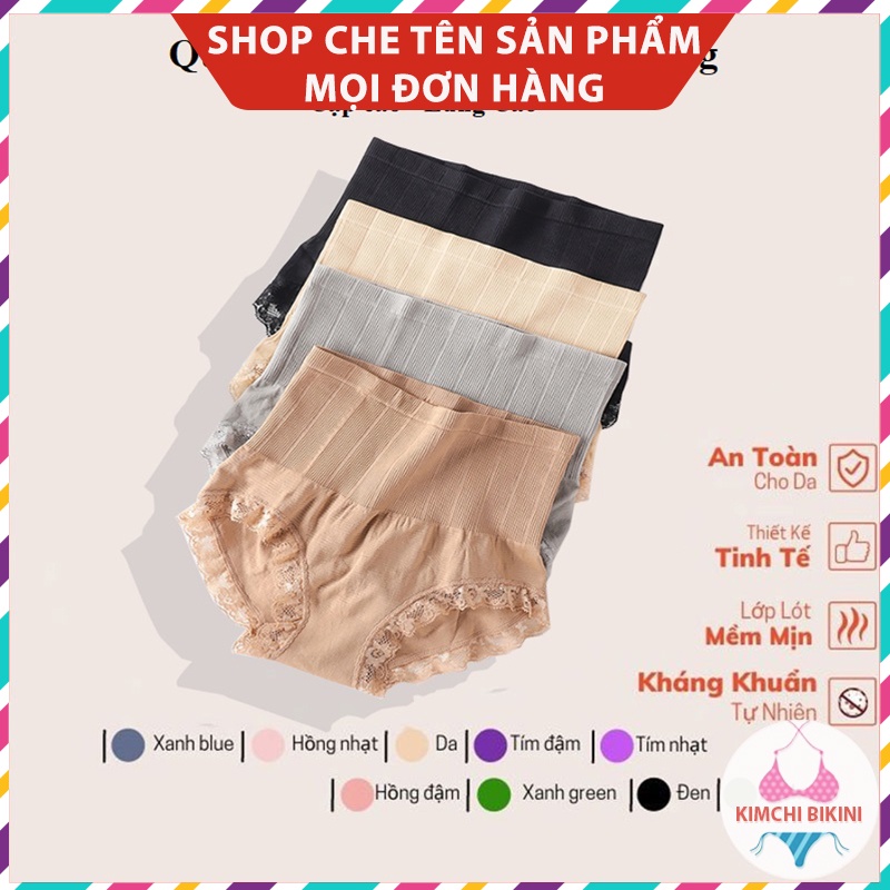 quần lót nữ cotton cạp Lưng cao cấp gen bụng kháng khuẩn thông hơi sexy siêu đẹp KIMCHIBIKINI thoáng mát mềm mại QL020
