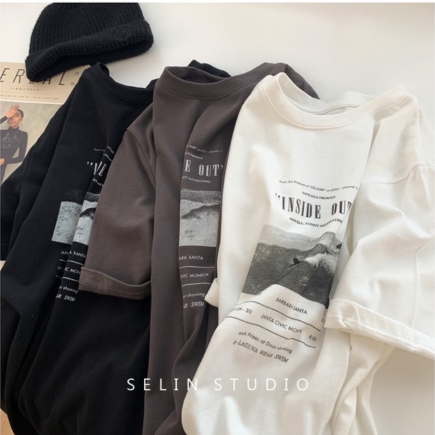 Áo thun Unisex Tay lỡ , áo phông nam nữ khouse shop