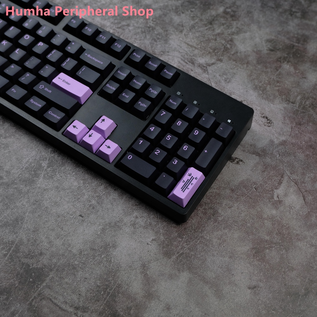 Bàn Phím Cơ Humha Lilac 140 Phím Màu Đen Chất Liệu PBT