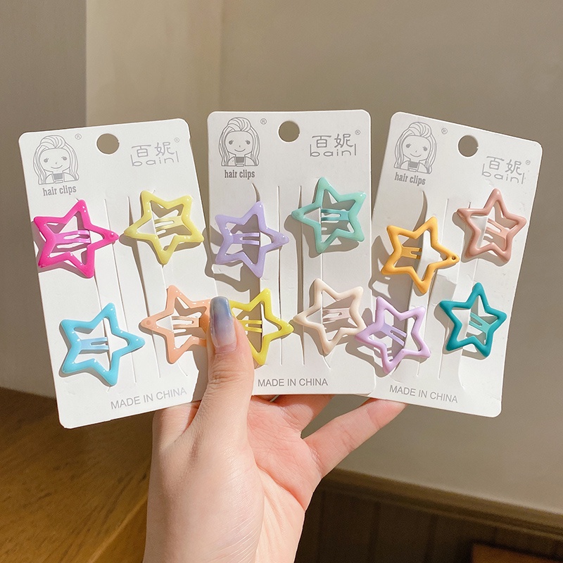 Kẹp Tóc Mini Hình Ngôi Sao Nhiều Màu Sắc Dễ Thương