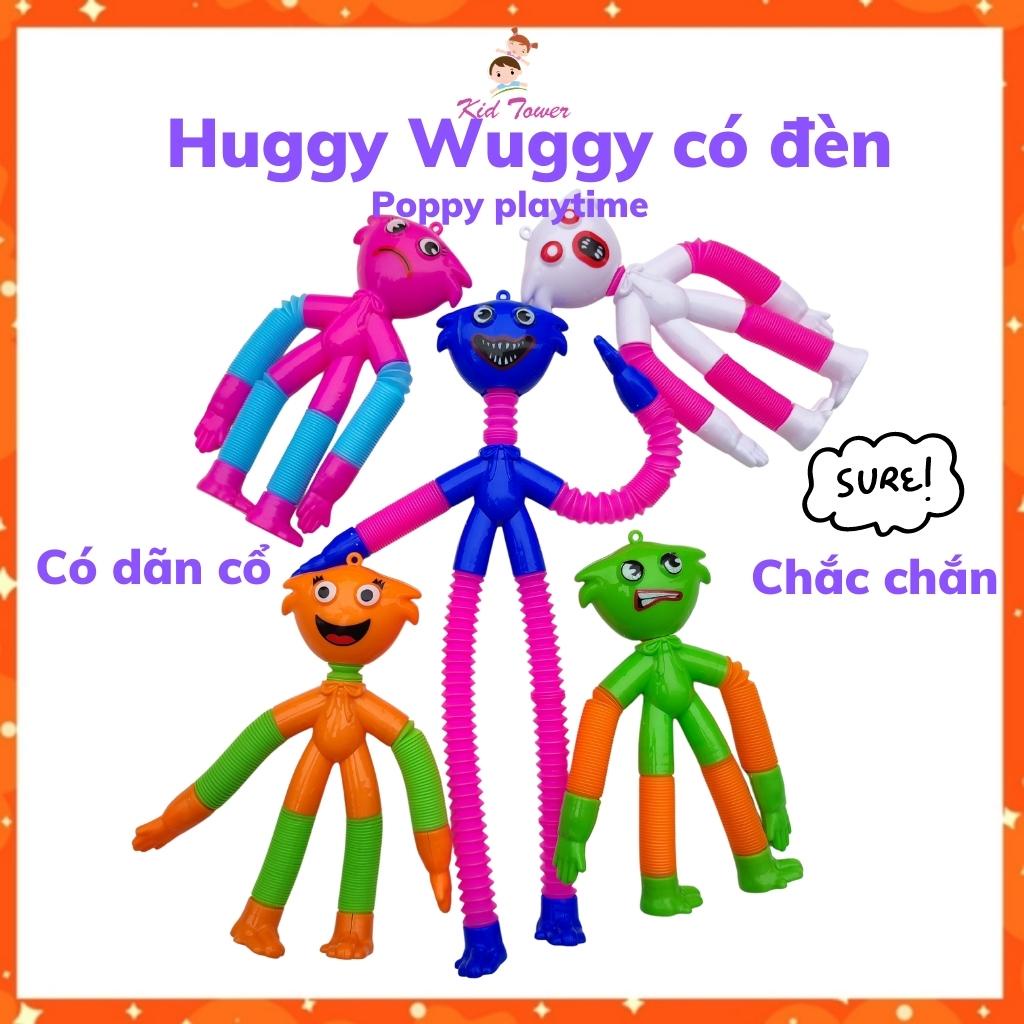 Huggy wuggy poppy playtime kéo dãn lò xo móc khoá có đèn - Kid Tower