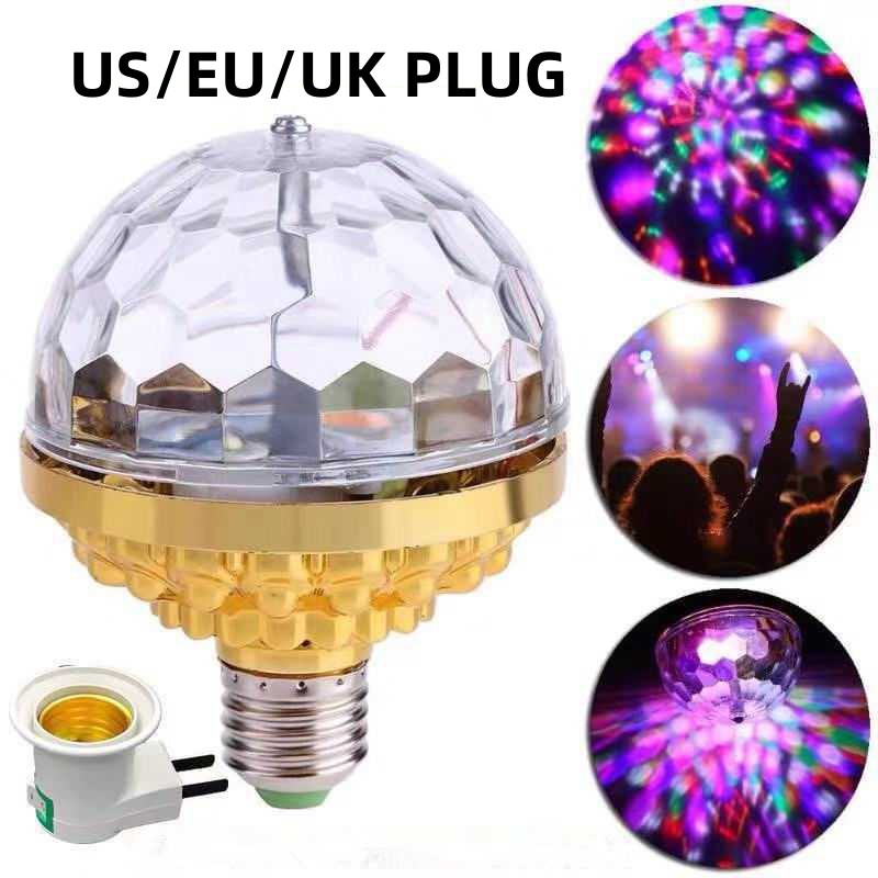 ♫Đèn Xoay Nhiều Màu Đèn LED Bảy Bóng Nhiều Màu Có Thể Thay Đổi Đèn Quả Cầu Thuật KTV Đèn E27 Đèn Sân Khấu Nhấp Nháy Trang Trí Phòng Khiêu Vũ