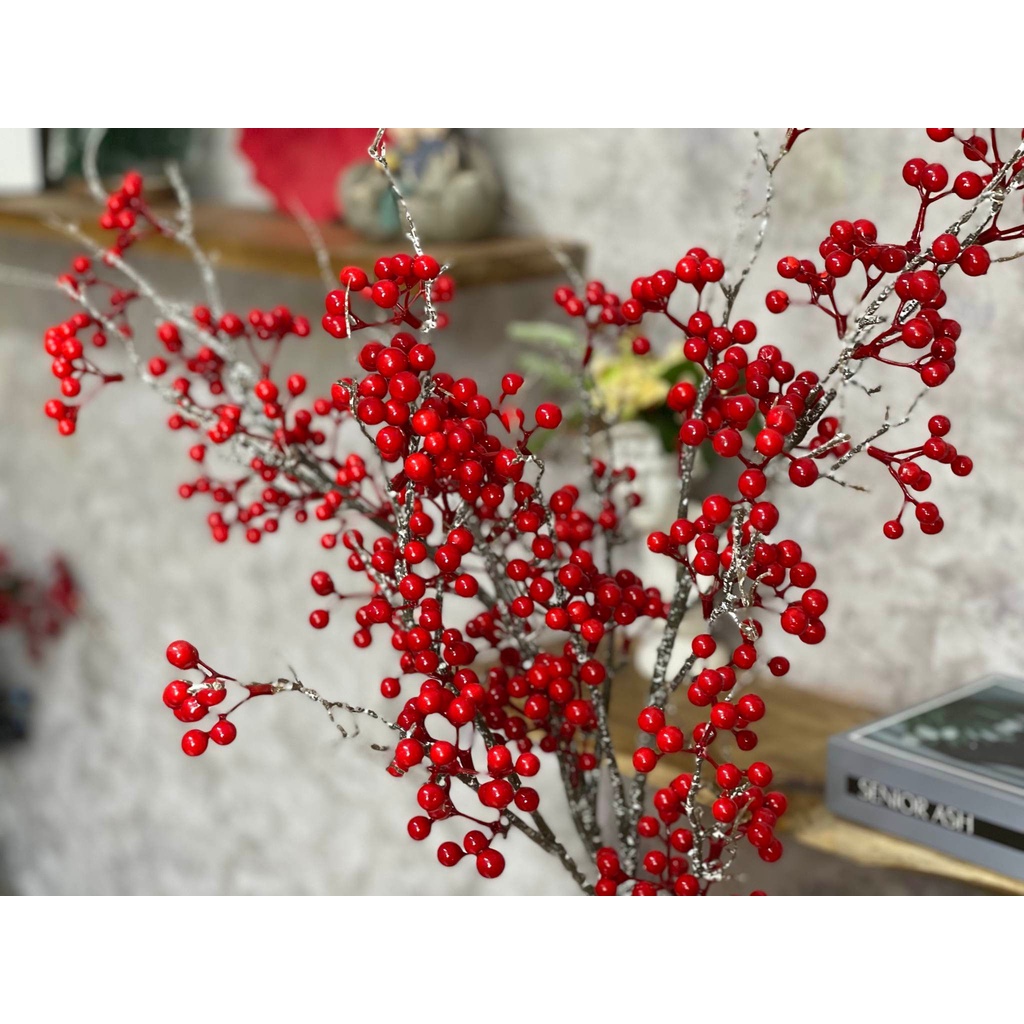 Cành Đào Đông Giả Cao Cấp Trang Trí Nhà Cửa, Phòng Làm Việc, Studio Mê Thảo Flower