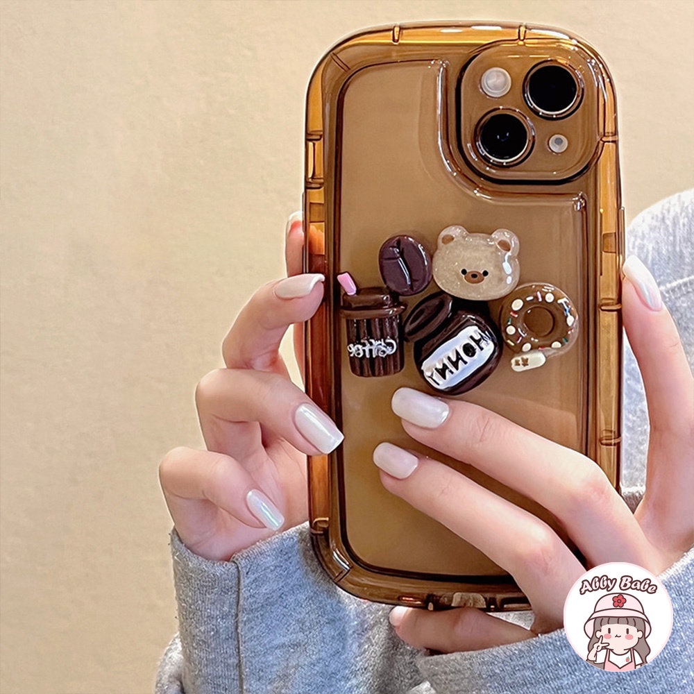 Ốp Điện Thoại TPU Mềm Trong Suốt Hình Bánh Donut 3D Cho IPhone 14 Pro Max 11 7Plus 13 12 11 Pro Max X XS XR