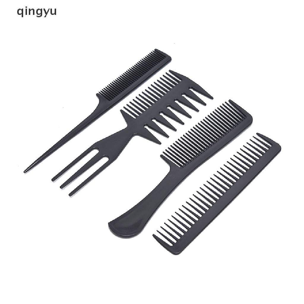 Bộ 10 Lược Màu Đen Chống Tĩnh Điện Chuyên Dụng Cho Salon Làm Tóc