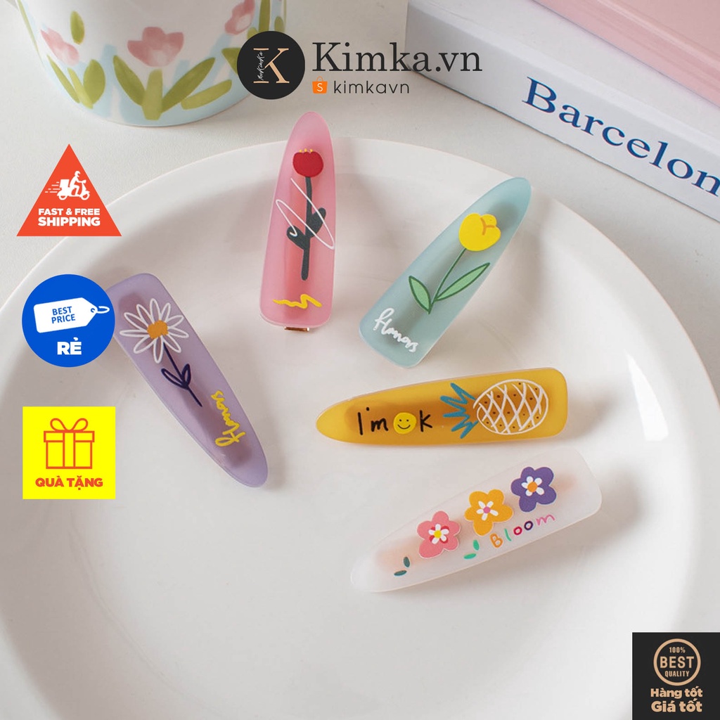 (0867) Cặp Tóc Nhựa Lì Dễ Thương Năng Động Nhiều Màu Sắc