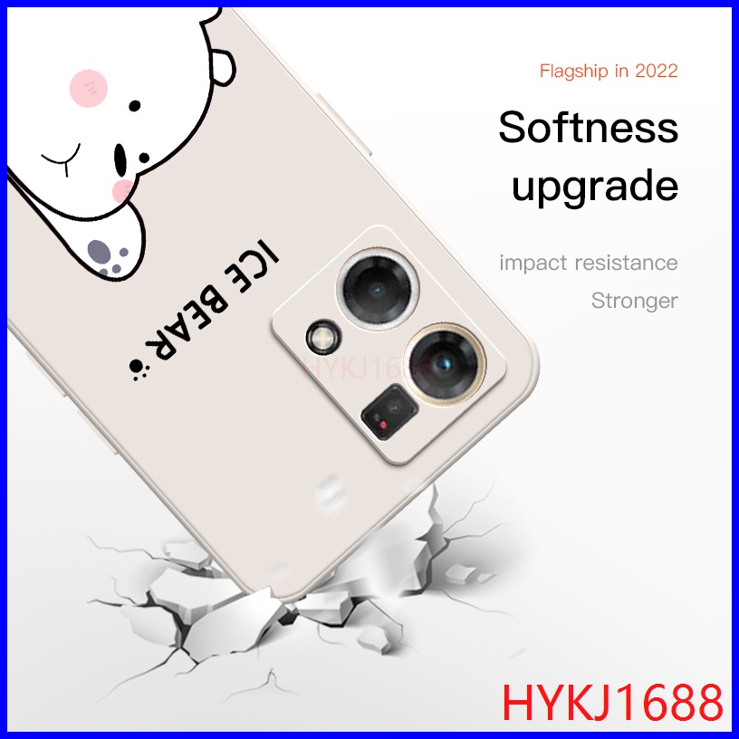 Ốp lưng OPPO Reno7 ốp lưng OPPO Reno8 Ốp Điện Thoại tpu Silicon Hình Gấu Và Mũ Cho OPPO Reno8 Reno7 Reno 7 8 4G HBX
